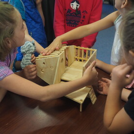 Children discuss the composite model that reflects their aspirations, and which they will prototype at 1:1 scale.