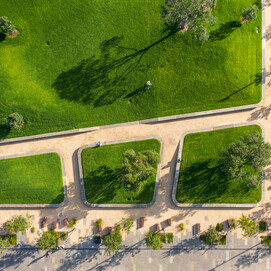 Drone image of Amey Daldy Park.