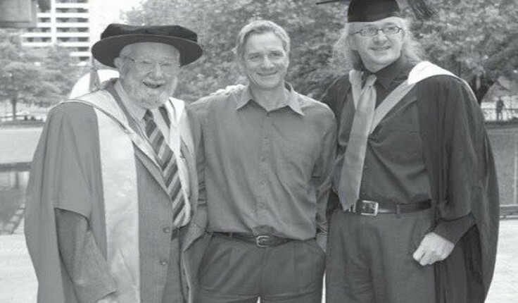 Sydney 'Charlie' Challenger with his two sons Stuart and Neil. Image credit - Lincoln University https://livingheritage.lincoln.ac.nz