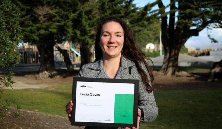 Last year's recipient - Lucia Caves a Masters student at Lincoln University.