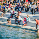 Access to the stairs is enabled via an accessible ramp from the existing promenade level_