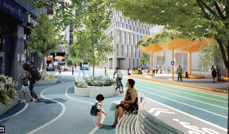 The Downtown Brooklyn Public Realm project. Image credit - BIG.