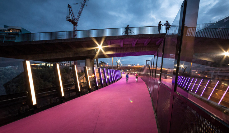 Te Ara I Whiti – The Lightpath by LandLAB, Arekatera Katz Maihi, Iion Limited and Monk Mackenzie Limited. Image credit - LandLAB.