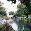 South facing view of the Terraces with the Bridge of Remembrance.