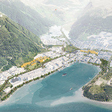 Aerial Perspective of Queenstown Town Centre Masterplan_