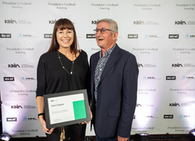 NZILA Honorary Fellow Vicki Clague with founding member Frank Boffa.