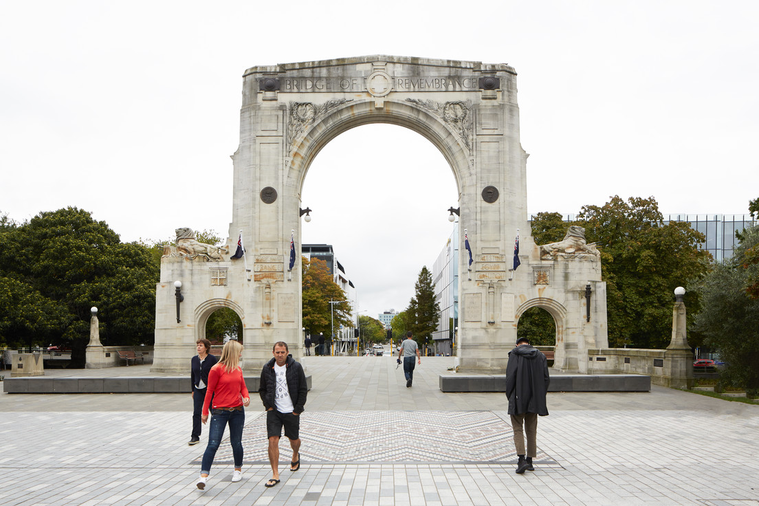 Maumahara Whāriki on the Bridge of Remembrance.