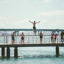 Utilising the new pier for diving and swimming has introduced a lost quality
of spectacle to the water's edge_