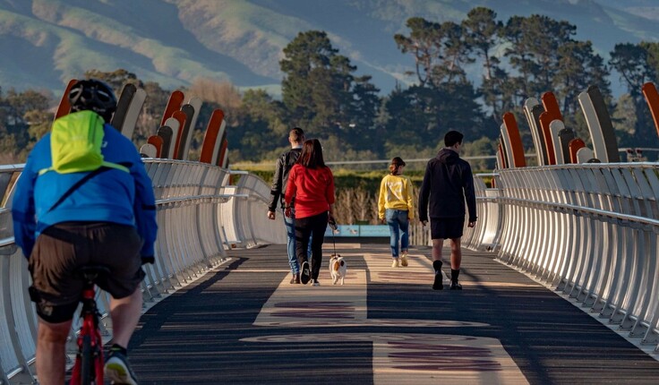Karaka Bridge, He ara kotahi, Manawatū River. Image credit: Palmerston North City Council