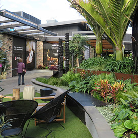 A wide range of native and exotic plants were chosen to create the tropical rainforest feel in Auckland’s wetter, more temperate environment. While some plants were able to be confirmed early and grown on, much was flexible to the end and overplanted at tight spacings to provide the experience of a mature forest setting.