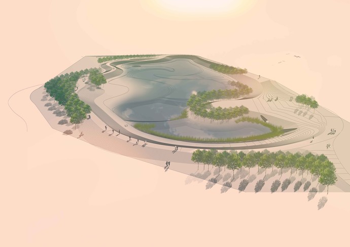 This wetland is very large (approximately 3.5 hectares), and complex (sinuous design), located within the active floodplain of a major stream, situated between a significant ecological area and commercial precinct.