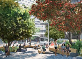 An artist’s impression of the eastern end of Te Hā Noa in Auckland.