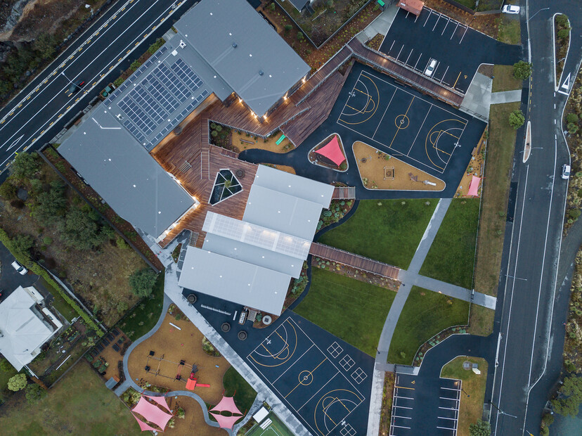 Birds eye view of school, Andy Spain Photography (2020)
