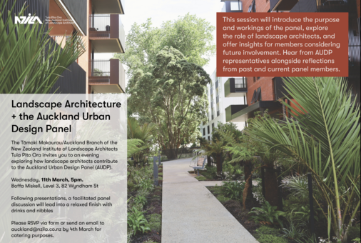 Landscape Architecture + the Auckland Urban Design Panel