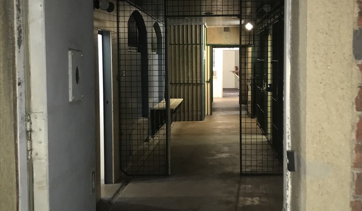 Where prisoners were brought in and left to dry out over night when they first arrived at the prison.