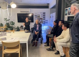 Dr Diane Menzies and Dr Haari Williams speaking at LandLAB about the Landscape Foundations publication 'Kia Whakanuia te Whenua People Place Landscape'.