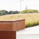 Balustrades on the southern end of the road bridge_