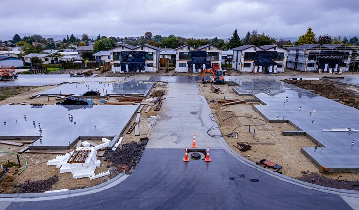 Construction site for a housing development in Rotorua. Rod Hill, Truestock.