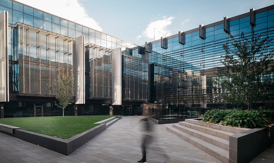 The Precinct, made up of three buildings – the Justice Building, the Emergency Services Building and a car park for operational vehicles – is located in the central city block bordered by Tuam, Durham and Lichfield Streets in the central business district.