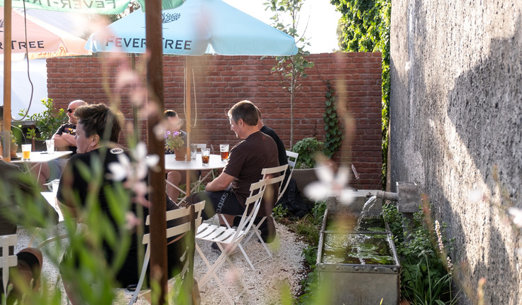 Richard Neville had to navigate a tricky site to create the stunning garden.