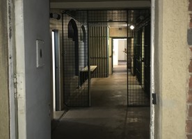 Where prisoners were brought in and left to dry out over night when they first arrived at the prison.