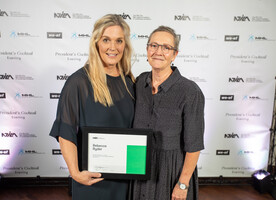 New NZILA Fellow Rebecca Ryder (left) with Rachel de Lambert.