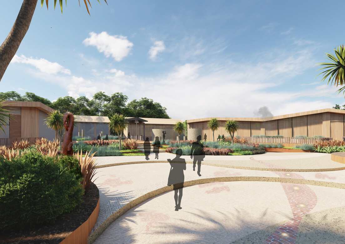 Kuirau Centre courtyard