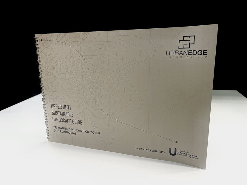 Front cover of the Upper Hutt Sustainable Landscape Guide