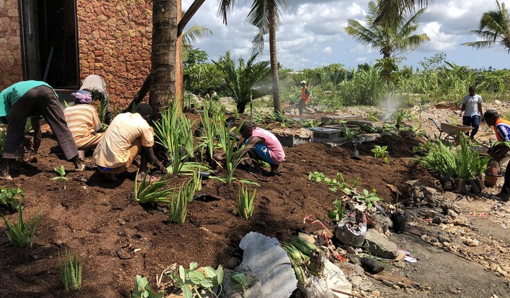 Planting day at the site. Photos supplied by Franko Gohse and Case Design.