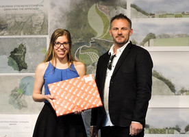 Photo: Henry Crothers with Sofia Fourman - recipient of the NZILA/Frank Boffa Award 2016